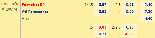 Nhận định bóng đá Palmeiras vs Atl Paranaense, 07h30 ngày 07/09: Copa Libertadores