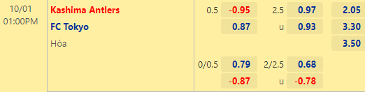 Nhận định bóng đá Kashima Antlers vs FC Tokyo, 13h00 ngày 01/10: VĐQG Nhật Bản
