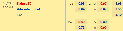 Nhận định bóng đá Sydney FC vs Adelaide United, 11h00 ngày 23/10: VĐQG Australia