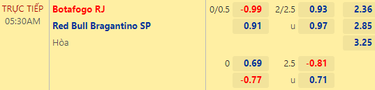 Nhận định bóng đá Botafogo RJ vs RB Bragantino, 05h30 ngày 27/10: VĐQG Brazil