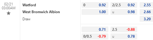 Nhận định bóng đá Watford vs West Brom, 03h00 ngày 21/02: Hạng nhất Anh