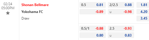 Nhận định bóng đá Shonan Bellmare vs Yokohama FC, 17h00 ngày 24/02: VĐQG Nhật Bản