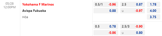 Nhận định bóng đá Yokohama Marinos vs Avispa Fukuoka, 12h00 ngày 28/5: VĐQG Nhật Bản
