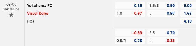 Nhận định bóng đá Yokohama FC vs Vissel Kobe, 16h30 ngày 6/8: VĐQG Nhật Bản