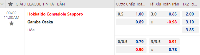 Nhận định bóng đá Consadole Sapporo vs Gamba Osaka, 12h00 ngày 2/9: VDQG Nhật Bản